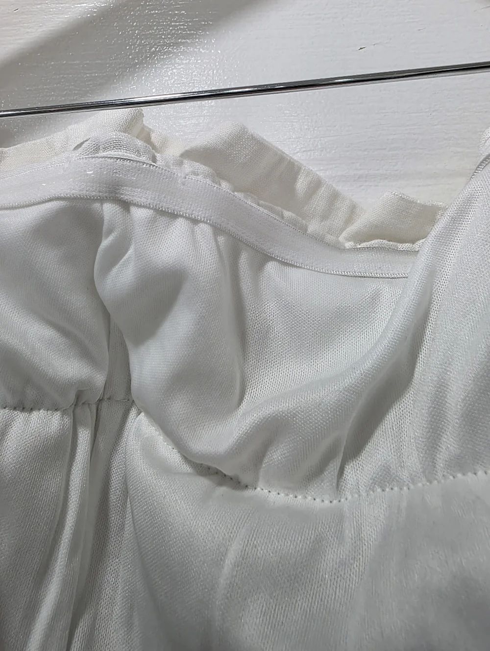 Princess Polly Hunter Mae Strapless Ruched Frill Playsuit Romper White Size 4 - Picture 14 of 16